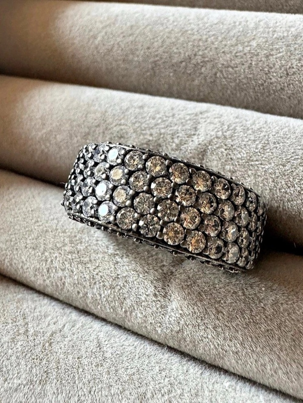 Michael Valitutti Gems en Vogue NH 925 Sterling Silver Pavé CZ Ring Size 8115
